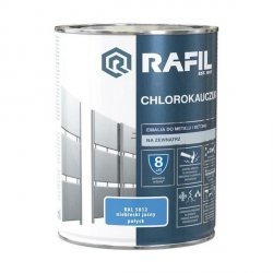 Rafil Chlorokauczuk 0,9L Niebieski Jasny RAL5012 niebieska farba metalu betonu emalia chlorokauczukowa
