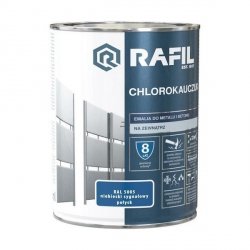 Rafil Chlorokauczuk 0,9L Niebieski Sygnałowy RAL5005 niebieska farba metalu betonu emalia chlorokauczukowa