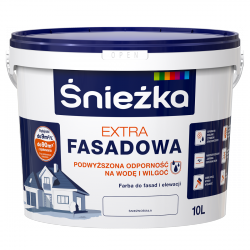 Śnieżka Farba Fasadowa 10L BIAŁA elewacyjna zewnętrzna Do Fasad i Elewacji Akrylowa extra fasada - TYLKO ODBIÓR OSOBISTY LUB WYSYŁKA NA PALECIE