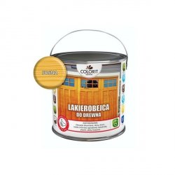 Colorit Lakierobejca Do Drewna 2,5L SOSNA szybkoschnąca satynowa farba wodna boazerii elewacji okien drzwi