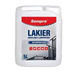 Sempre Interprotekt Lakier akrylowy lamperyjny do ścian 5L SATYNOWY bezbarwny odporny wodny ekologiczny satyna