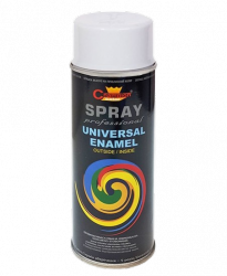 Spray Uniwersalny RAL9003 BIAŁY POŁYSK 400ml emalia Champion do metalu plastiku drewna gipsu