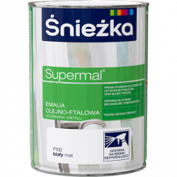 Śnieżka Olejna BIAŁY MAT F100 0,8L Supermal farba olejno-ftalowa drewna metalu emalia