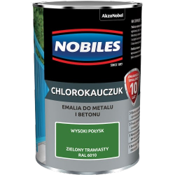 Chlorokauczuk 0,9L RAL6010 ZIELONY TRAWIASTY Nobiles farba metalu betonu emalia stali żeliwa