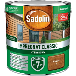 Sadolin Classic impregnat 2,5L PINIOWY PINIA 2 do drewna clasic Hybrydowy płotów altanek fasad