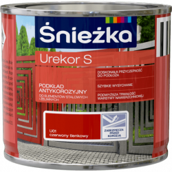 Śnieżka Urekor S 0,2L CZERWONY TLENKOWY unikor minia podkład antykorozyjny farba przeciw rdzy czerwona