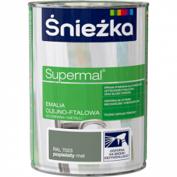 Śnieżka Olejna POPIELATY MAT RAL7023 szara 0,8L Supermal farba olejno-ftalowa drewna metalu emalia
