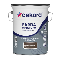 Dekoral Do Betonu 5L BRĄZOWY MAHONIOWY MAT Akrylit B  farba posadzek antypoślizgowa szybkoschnąca