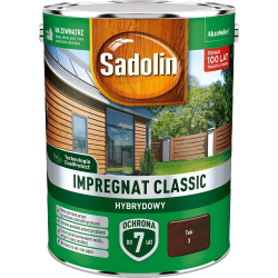 Sadolin Classic impregnat 4,5L TEK TIK TEAK 3 do drewna clasic Hybrydowy płotów altanek fasad