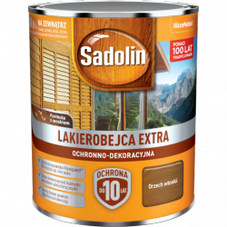 Sadolin Extra lakierobejca 0,75L ORZECH WŁOSKI 4 PÓŁMAT do drewna fasad domków okien drzwi