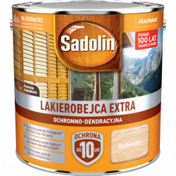 Sadolin Extra lakierobejca 2,5L BEZBARWNY 1 PÓŁMAT do drewna fasad domków okien drzwi