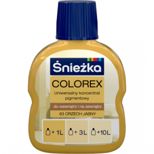 Śnieżka Colorex Pigment 100ml orzech jasny 63 barwnik do farby barwienia kolorowania