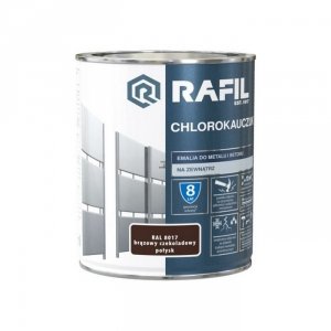Rafil Chlorokauczuk 0,75L BRĄZ-OWY Czekoladowy RAL8017 brązowa farba metalu betonu emalia chlorokauczukowa
