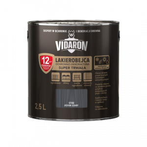 Vidaron SUPER TRWAŁA Lakierobejca 2,5L ST02 Jesion Szary do drewna 2w1 wodna szybkoschnąca