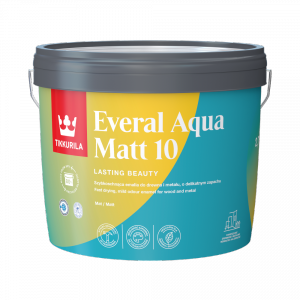 Tikkurila Everal Aqua 2,7L BIAŁA Matt 10 MATOWA emalia akrylowa do wnętrz i na zewnątrz