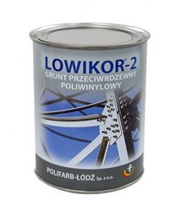 Lowikor-2 0,8L Szary Jasny podkład grunt na dach farba Polifarb-Łódź