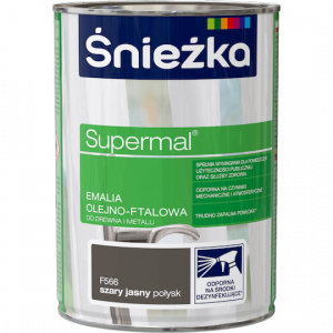 Śnieżka Olejna SZARY JASNY F566 0,8L Supermal farba olejno-ftalowa drewna metalu emalia połysk