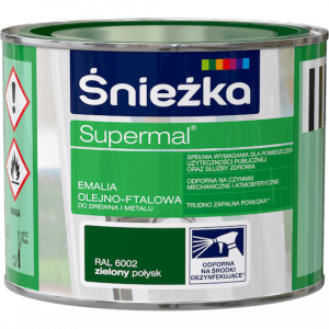 Śnieżka Olejna ZIELONY RAL6002 0,2L Supermal farba olejno-ftalowa drewna metalu emalia połysk