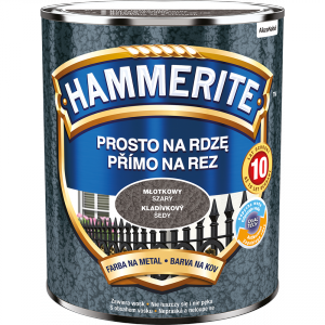 Hammerite Na Rdzę 0,7L SZARY MŁOTKOWY hamerite farba szybkoschnąca antykorozyjna gruntoemalia
