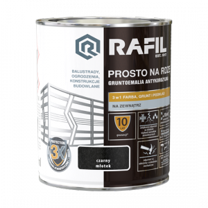 Rafil Na Rdzę 0,75L CZARNY MŁOTKOWY farba
