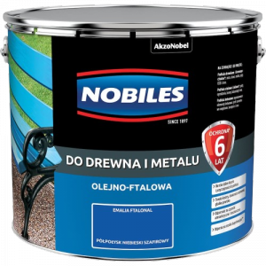 Nobiles olejna 10L NIEBIESKI SZAFIROWY Ftalonal farba olejno-ftalowa drewna metalu betonu emalia