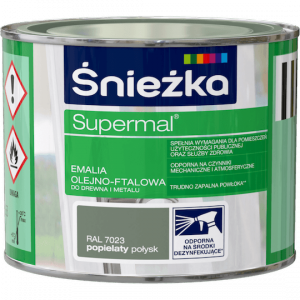 Śnieżka Olejna POPIELATY RAL7023 szara 0,2L Supermal farba olejno-ftalowa drewna metalu emalia połysk