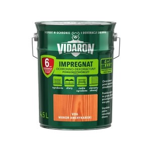 Vidaron Impregnat 4,5L V06 Mahoń Amerykański do drewna powłokotwórczy ochronny ogrodzeń altan elewacji ochronny