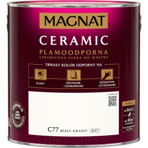 MAGNAT Ceramic 2,5L C77 Biały Granit ceramik ceramiczna farba do wnętrz plamoodporna