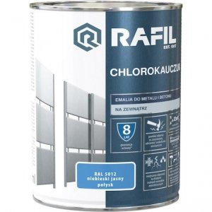 Rafil Chlorokauczuk 0,9L Niebieski Jasny RAL5012 farba emalia chlorokauczukowa