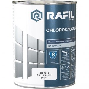 Rafil Chlorokauczuk 0,9L Biały Alpejski RAL9010 farba emalia chlorokauczukowa