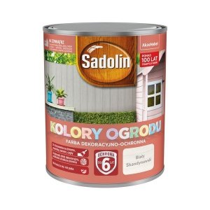 Farba na drewno ceramikę kamień cegły 0,7L BIAŁY SKANDYNAWSKI Kolory Ogrodu Sadolin