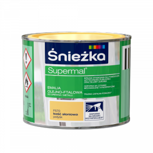 Śnieżka Olejna KOŚĆ SŁONIOWA F570 0,2L Supermal farba olejno-ftalowa drewna metalu emalia połysk