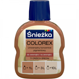Śnieżka Colorex Pigment 100ml orzech średni 71 barwnik do farby barwienia kolorowania