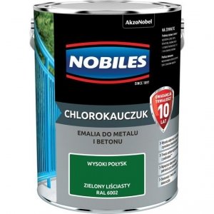 Chlorokauczuk 5L RAL6002 ZIELONY LIŚCIASTY Nobiles farba emalia