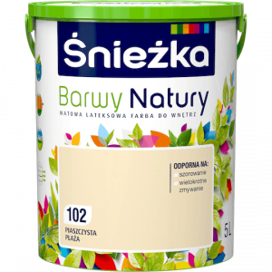 Śnieżka Barwy Natury 5L Piaszczysta Plaża 102 mat farba do wnętrz ścian sufitów emulsja
