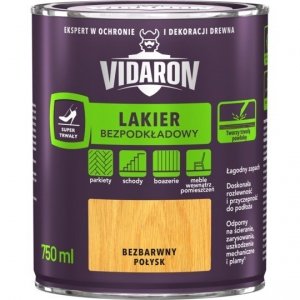 Vidaron Lakier do parkietu podłóg POŁYSK 0,75L Bezpodkładowy