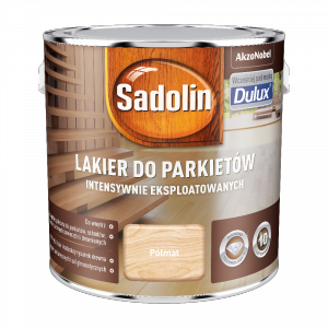 Sadolin Lakier Do Parkietów PÓŁMAT 2,5L podłóg schodów szybkoschnący wodny drewna Diamond intensywnie eksploatowanych