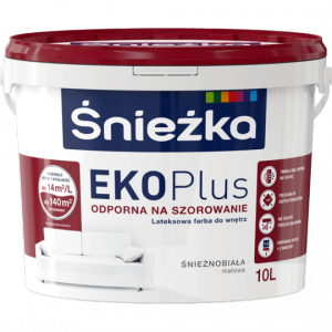 Śnieżka Eko PLUS Emulsja 10L Biała MATOWA lateksowa biały farba Śnieżnobiała - TYLKO ODBIÓR OSOBISTY LUB WYSYŁKA NA PALECIE 