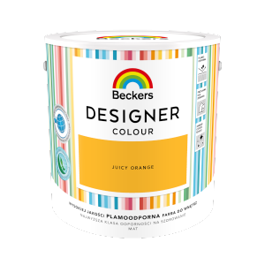 Beckers 2,5L JUICY ORANGE Designer Colour farba lateksowa mat-owa do ścian sufitów