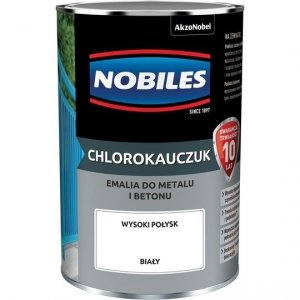 Chlorokauczuk 0,9L BIAŁY Nobiles farba emalia biała