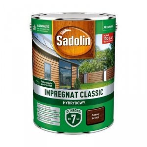 Sadolin Classic impregnat 4,5L CIEMNY ORZECH do drewna clasic Hybrydowy płotów altanek fasad
