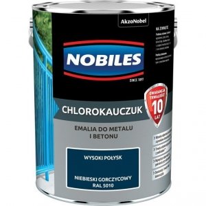 Chlorokauczuk 5L RAL5010 NIEBIESKI GORCZYCOWY Nobiles farba emalia