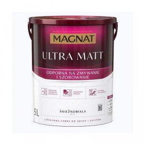 MAGNAT Ultra Matt 5L Farba Biała Lateksowa do ścian i sufitów  odporna na UV