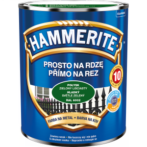 Hammerite Na Rdzę 0,7L ZIELONY RAL6002 LIŚCIASTY POŁYSK hamerite farba szybkoschnąca antykorozyjna gruntoemalia