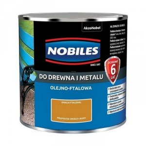 Nobiles olejna 0,25L ORZECH JASNY Ftalonal farba olejno-ftalowa drewna metalu betonu emalia