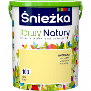 Śnieżka Barwy Natury 5L Złote Kłosy 103 mat farba do wnętrz ścian sufitów emulsja