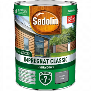 Sadolin Classic impregnat 4,5L CIEMNY SZARY do drewna clasic Hybrydowy płotów altanek fasad