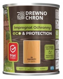 Drewnochron DĄB ZŁOTY 0,75L Impregnat Eco Protection drewna do