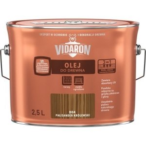 Vidaron Olej Do Drewna 2,5L D04 Palisander Królewski wosk Carnauba tarasów mebli ogrodowych