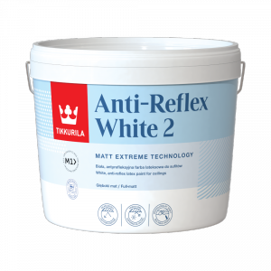 Tikkurila Anti-Reflex White 3L BIAŁA MAT antyrefleksyjna lateksowa farba do sufitów emulsja biały